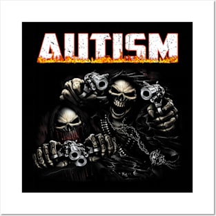 Autism Skeleton Posters and Art